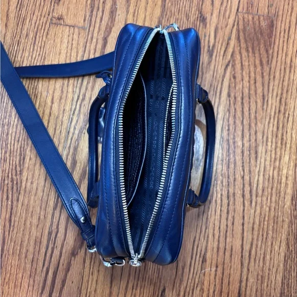 Prada Diagramme Baltic navy blue purse crossbody designer authentic bag - Picture 6 of 12